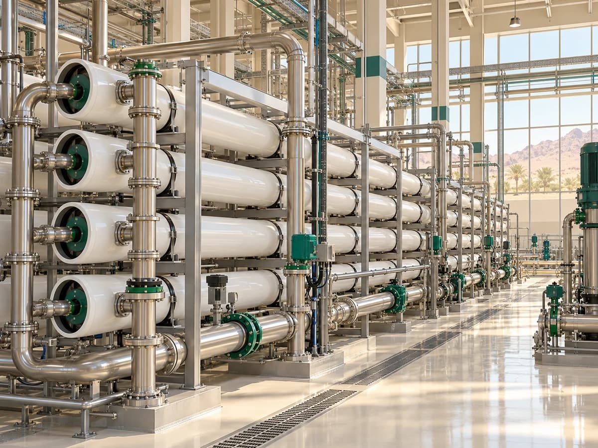 Illustration of reverse-osmosis membrane equipment