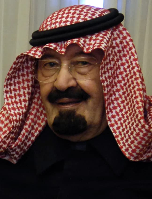King Abdullah bin Abdulaziz at a meeting in 2007