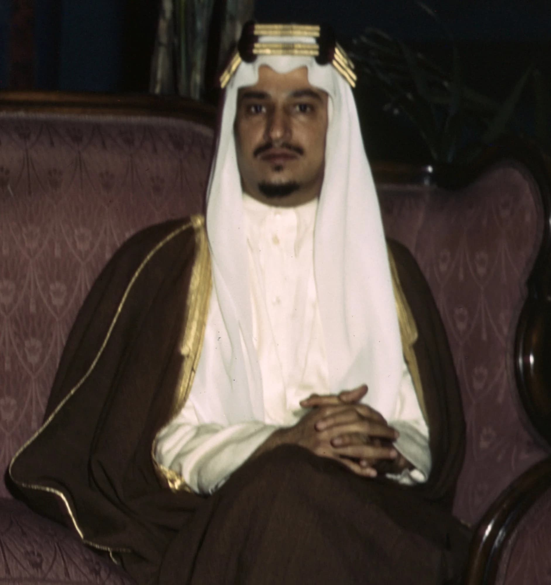 Khalid bin Abdulaziz photographed in 1943, before his reign
