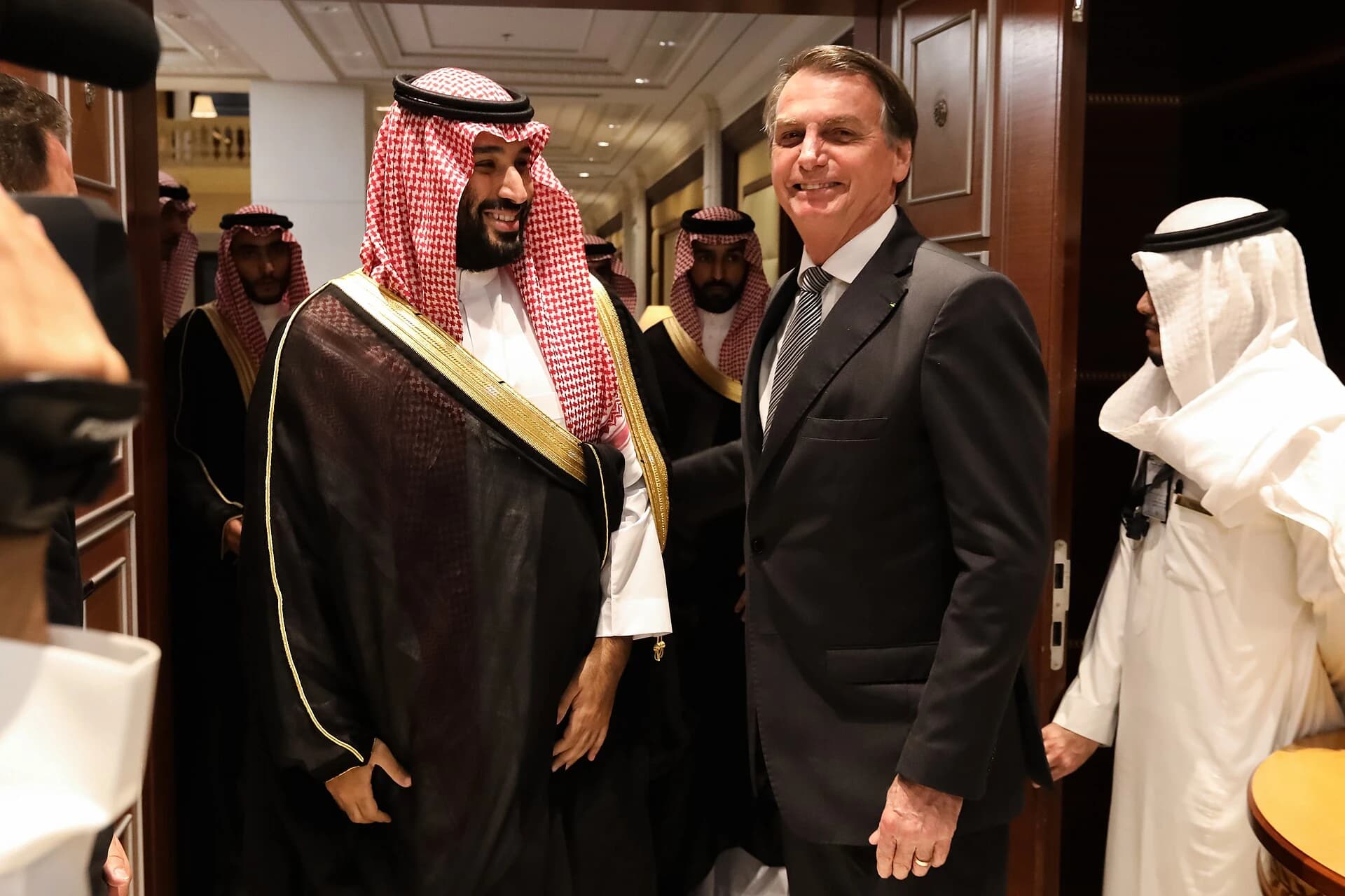 Meeting in Riyadh between Crown Prince Mohammed bin Salman and the President of Brazil.