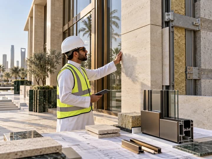 نموذج تصوري لواجهة عالية الجودة وفحص غلاف المبنى