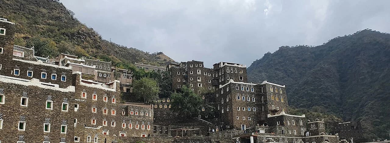 Stone tower houses at Rijal Almaa heritage village
