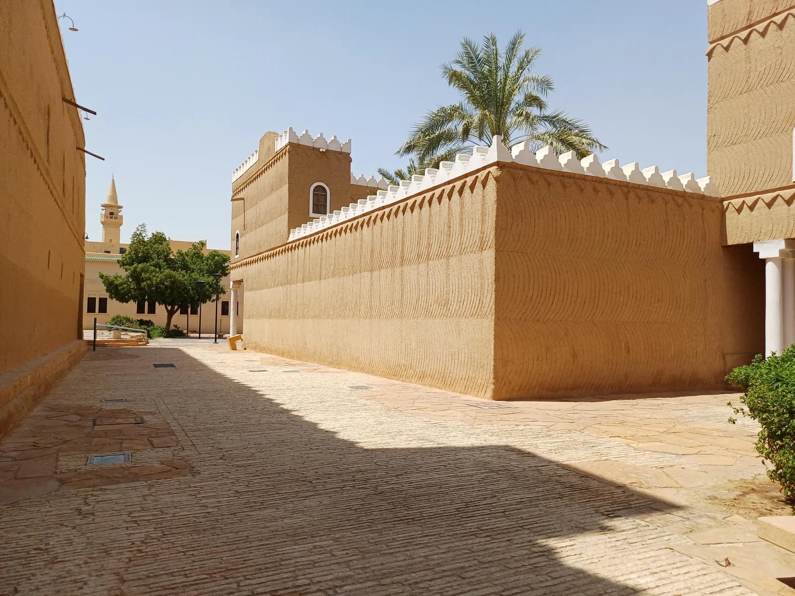 Exterior courtyard wall at Murabba Palace in Riyadh