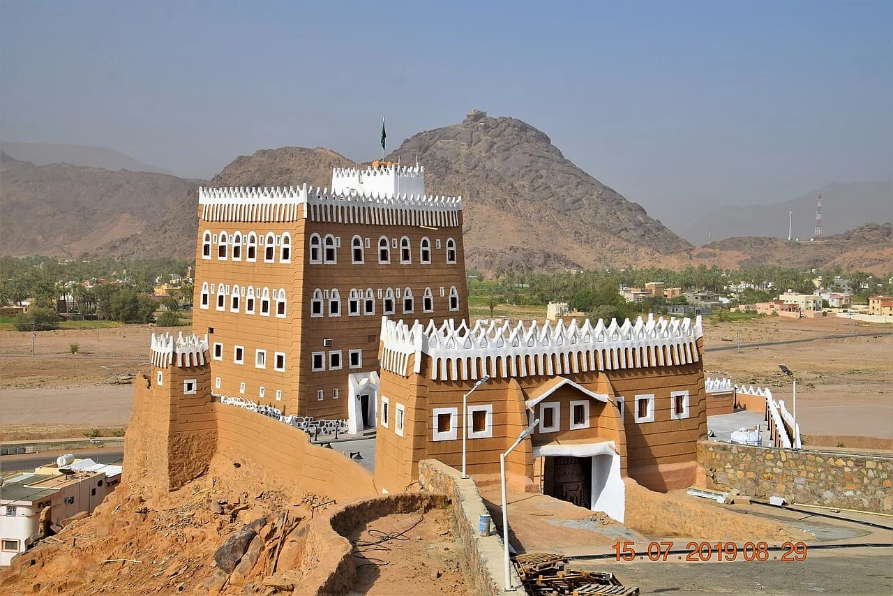 Al-Aan Palace and surrounding landscape in Najran