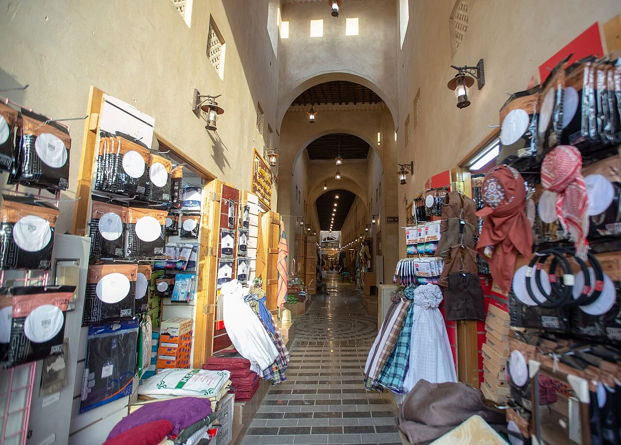 Covered passage and shops in Al-Qaisariyah market