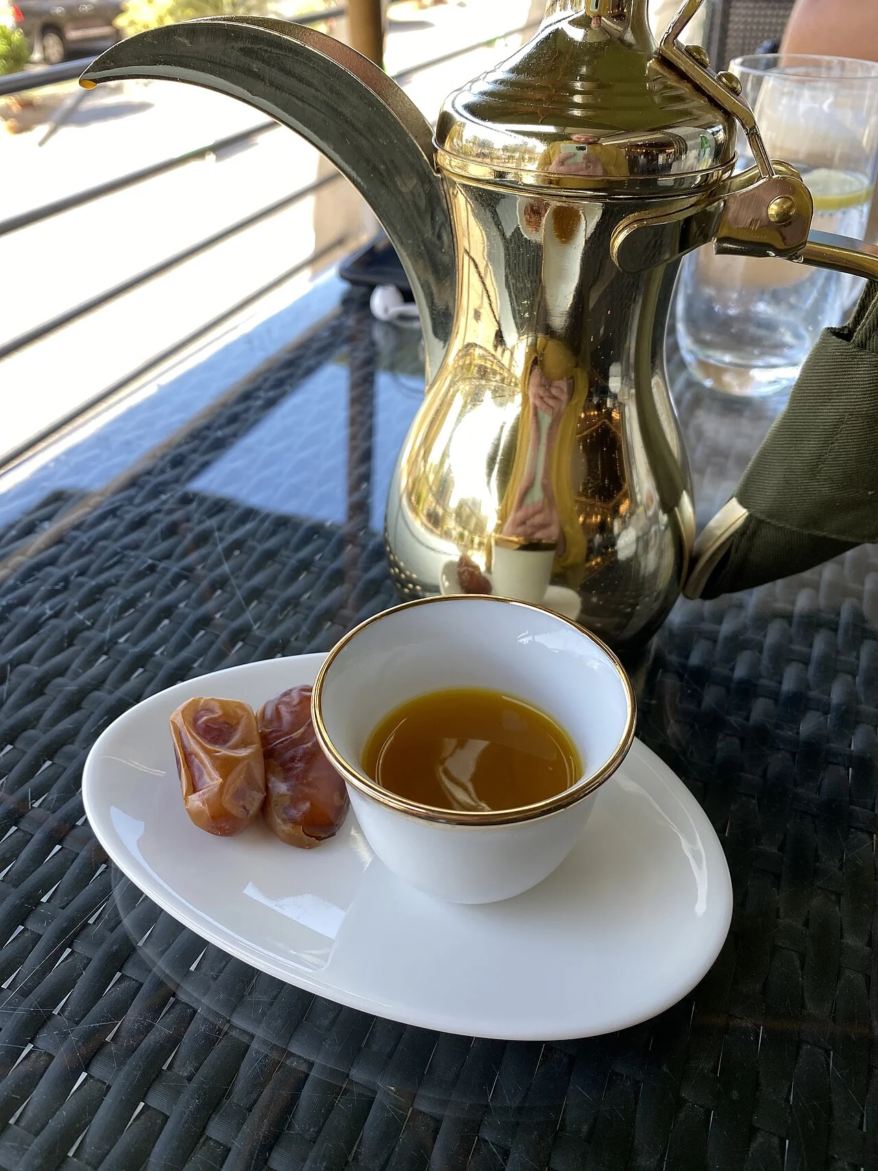 Arabic coffee serving with a dallah, illustrative of shared regional hospitality