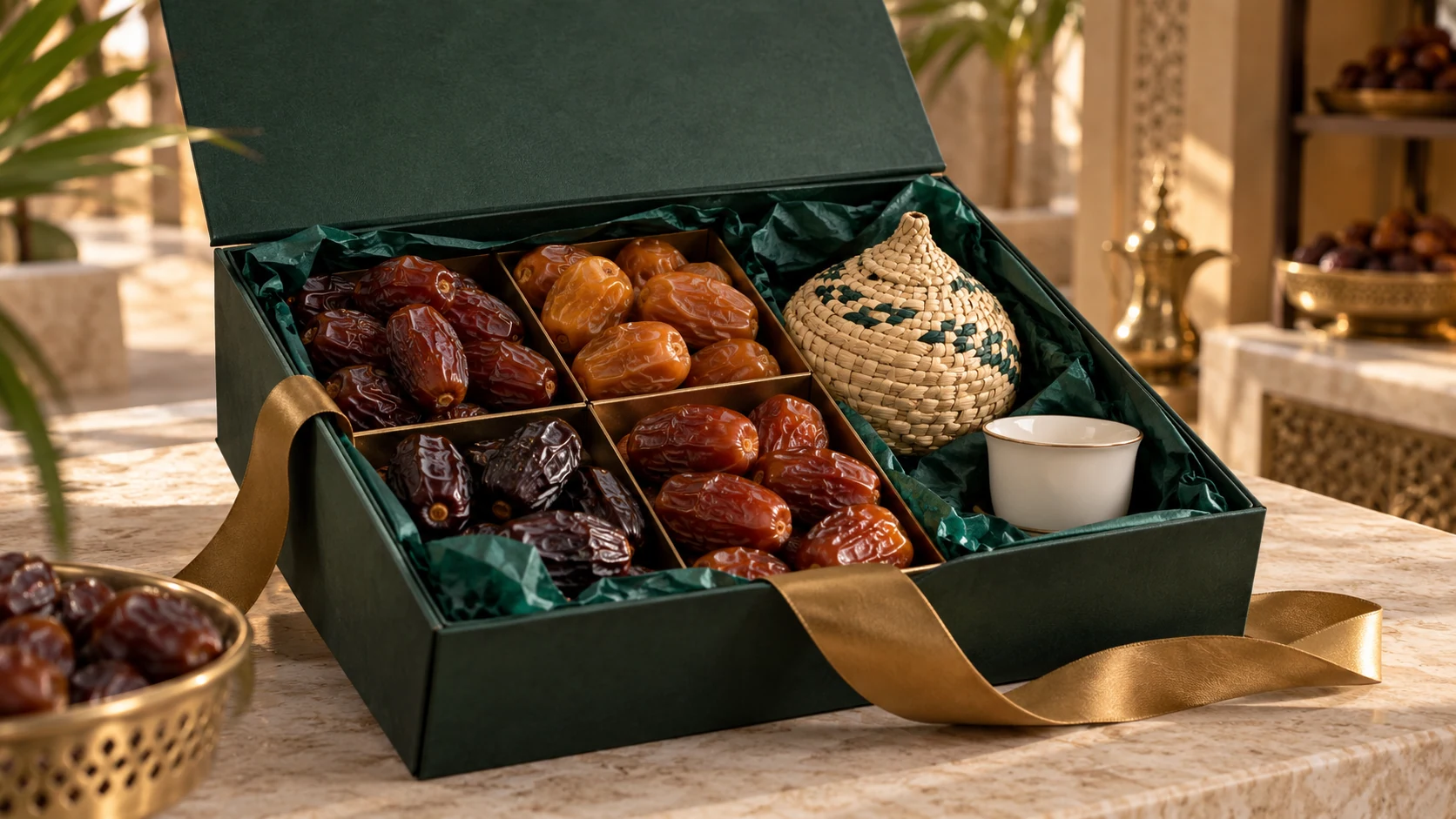 Illustrative unbranded date gift box