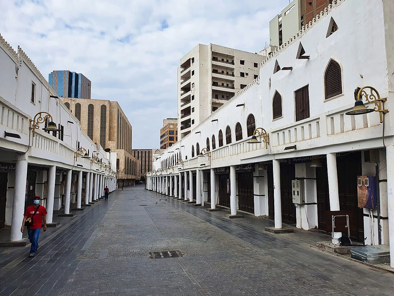 Market street in Historic Jeddah in December 2020