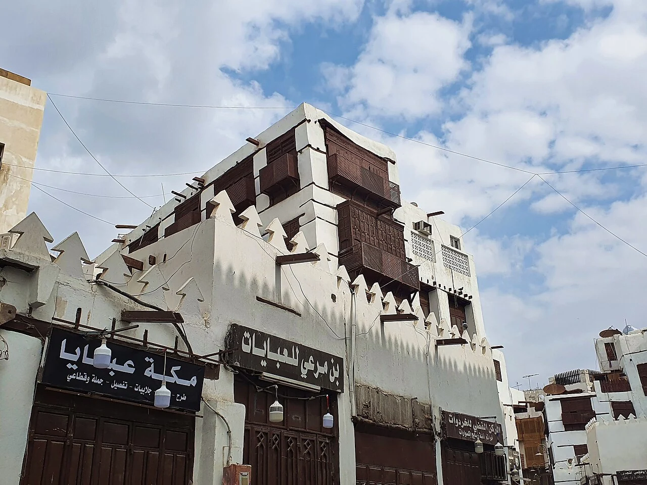 Historic Jeddah market street on a Friday morning in 2020
