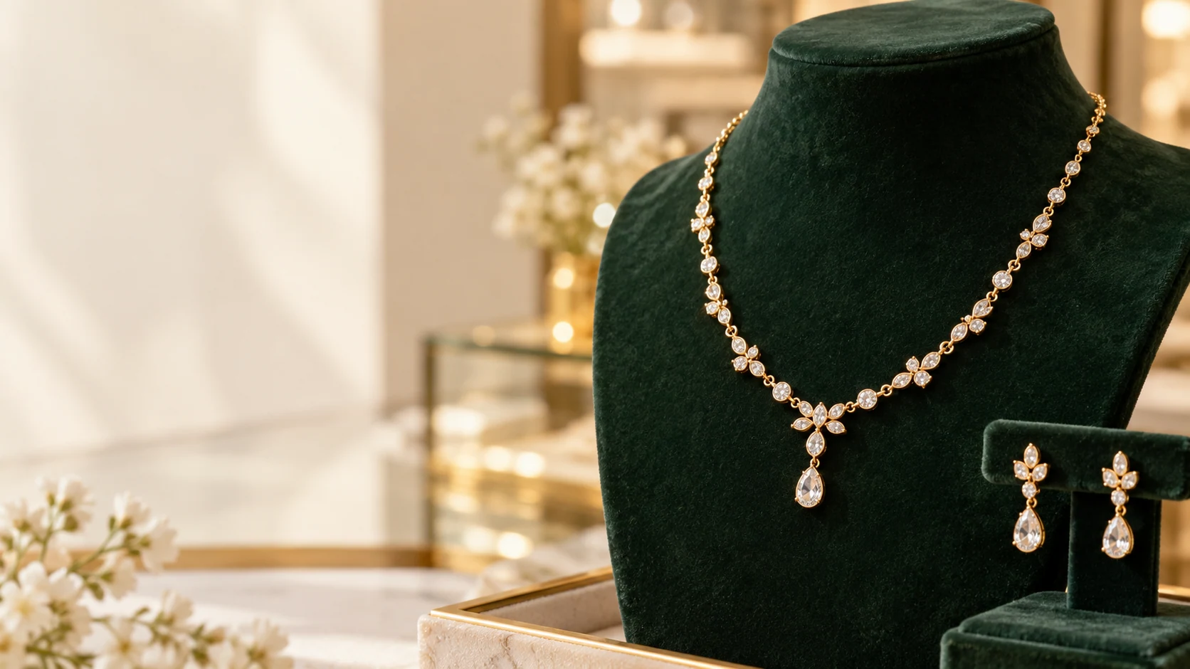 Illustrative unbranded jewellery display