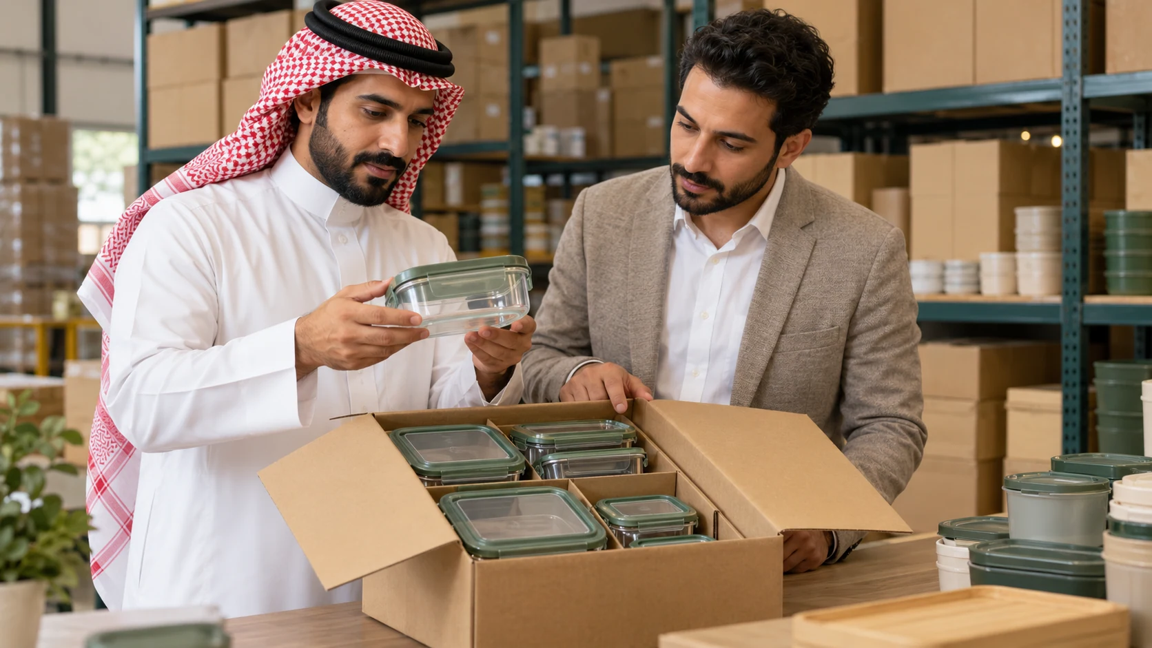 Illustrative wholesale sample inspection in an unnamed warehouse
